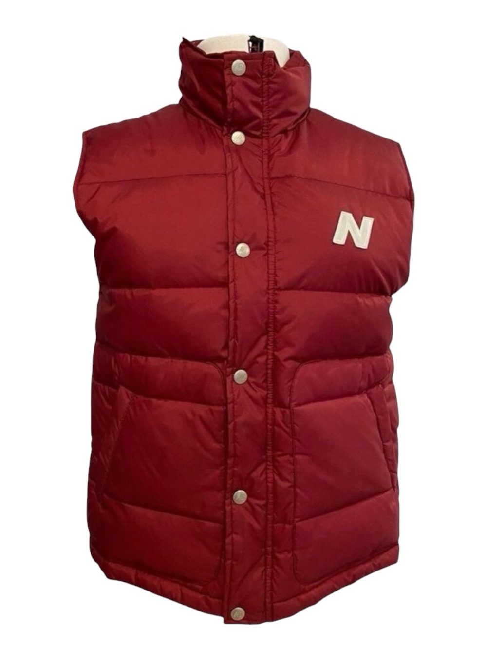 New Balance VTG red sleeveless insulated puffer vest small sporty gorpcore layer